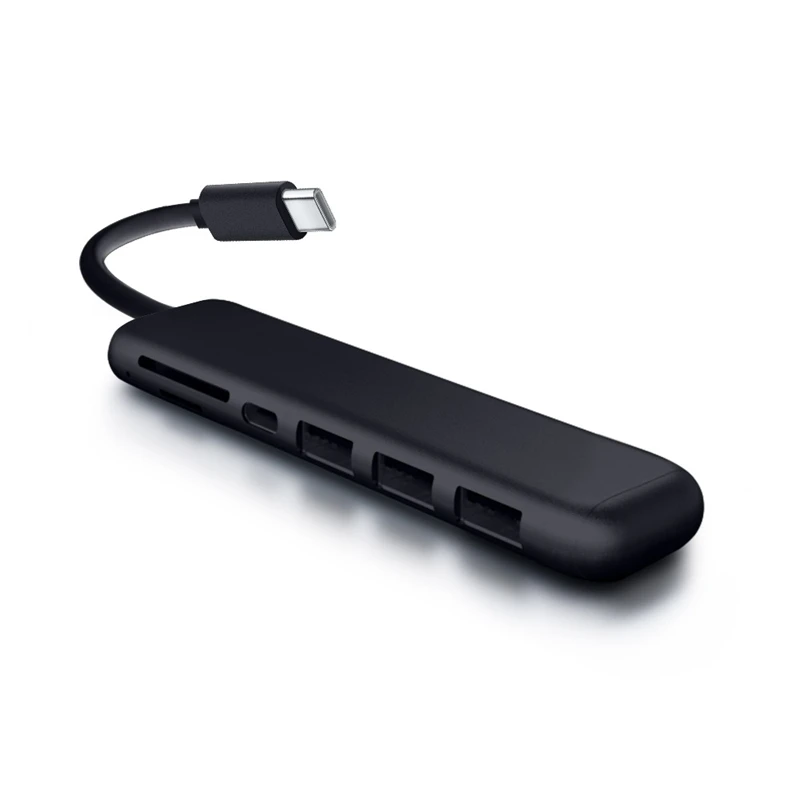 Q31 Usb C концентратор 6 в 1 Тип с 3 портами (стандарт 0 Порты светодиодный дисплей Sd/Tf