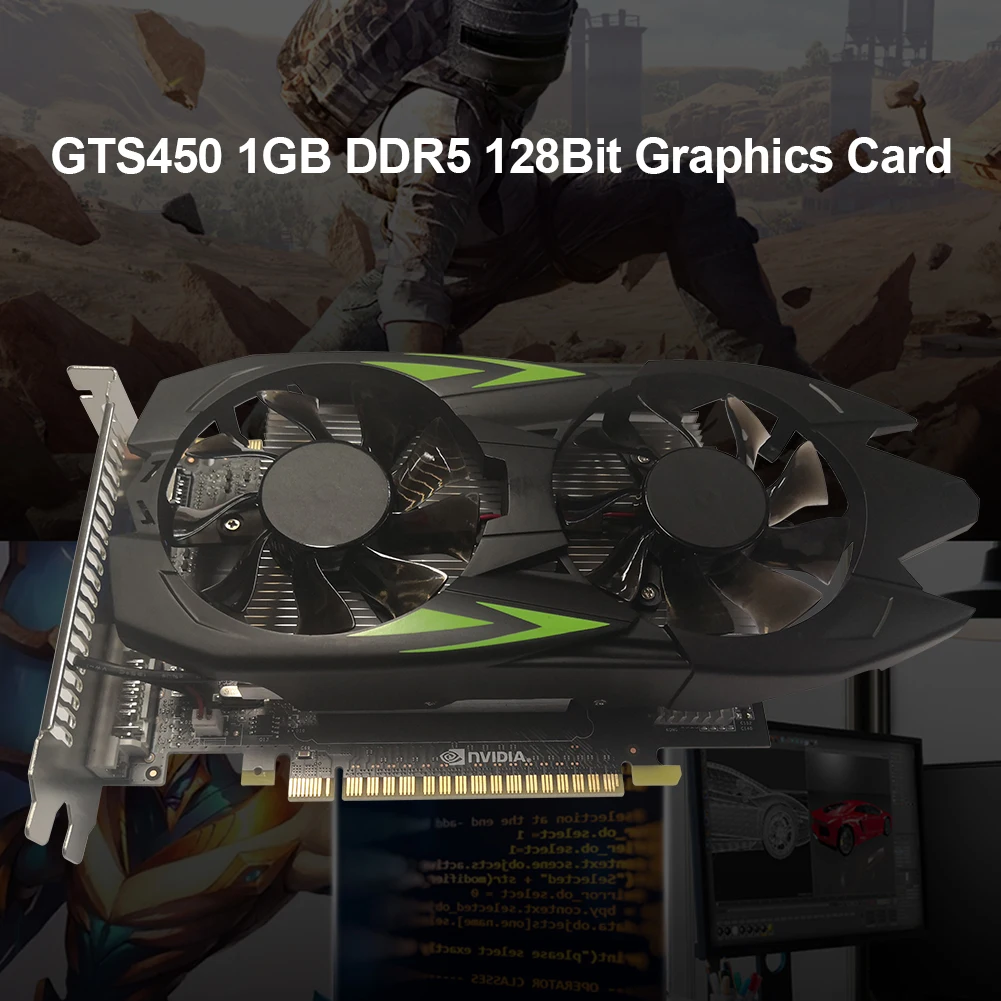 

Видеокарта GTS450 для компьютера, 1 Гб, 128 бит, DDR5, HDMI, совместимая с интерфейсом VGA, PCI-express2.0, игровая, Офисная видеокарта