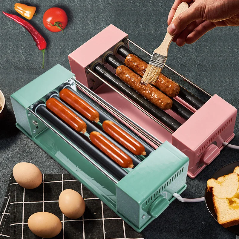 

220V Desktop Grilled Sausage Machine Hot Dog Machine Home Barbecue Meat Ball Corn Ham Sausage Breakfast Machine Multifunction