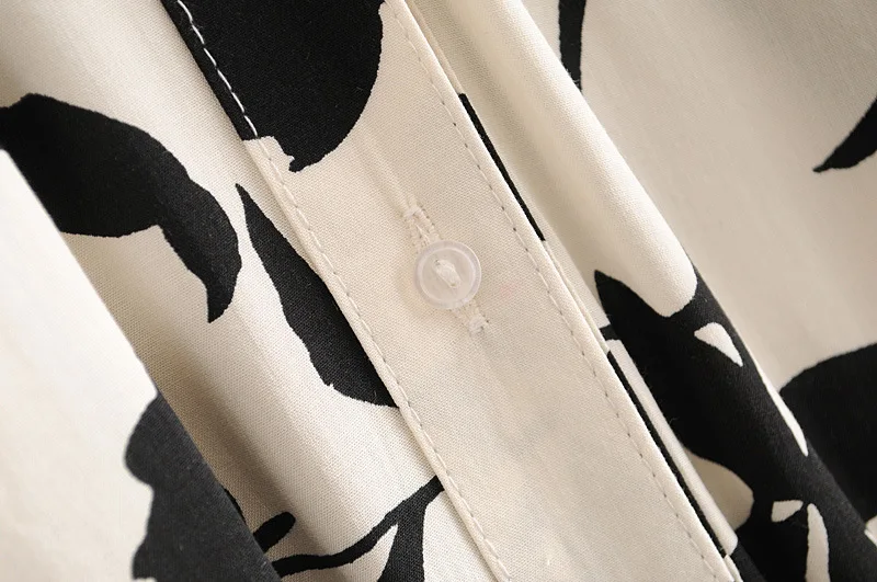 

2021 New Fashion Boho Vintage Black Floral Print Loose Dress Women Holiday Stand Collar Sashes Ladies Dress