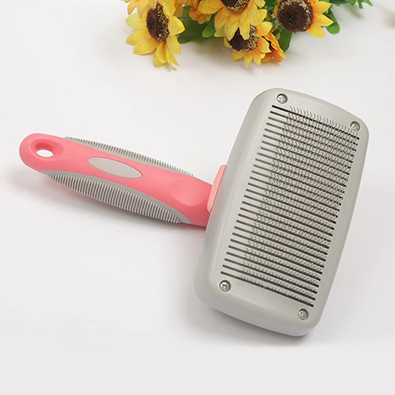 Цветная Расческа для кошек с длинными волосами пластиковая легко очищаемая