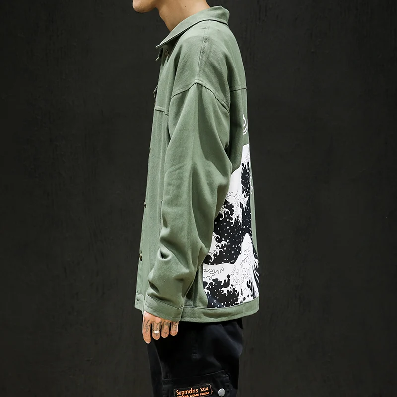 Куртка мужская хлопковая Бомбер ковбойская уличная одежда в стиле хип