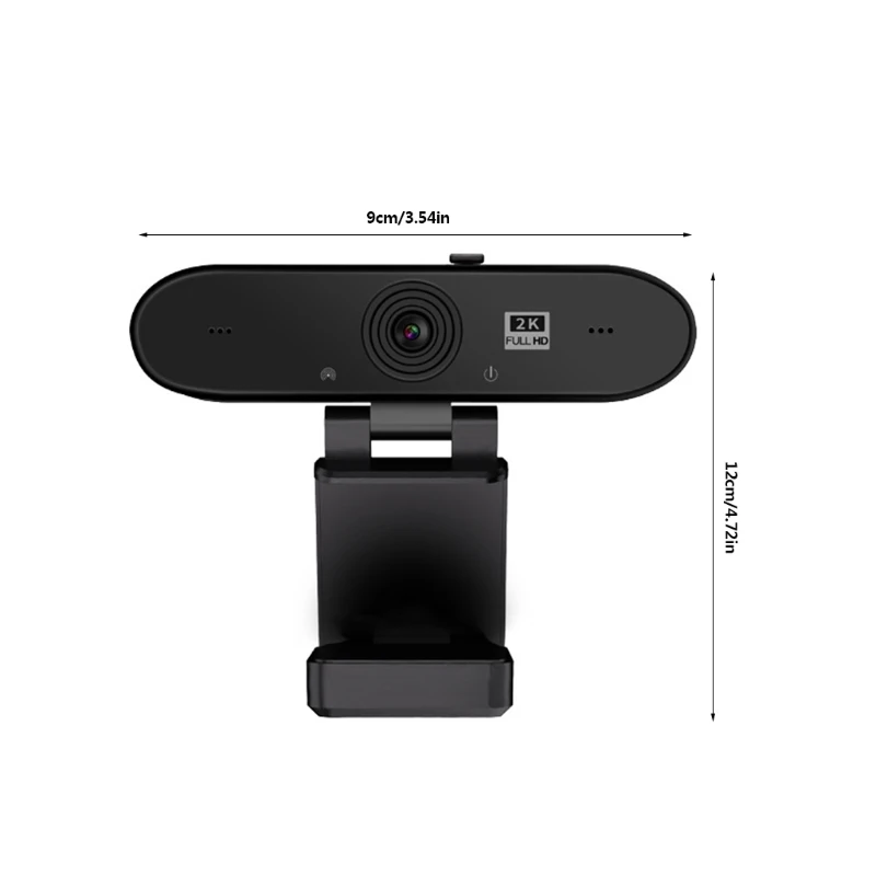 

K1KF 2K Streaming High Definition Webcam Free Drive Built-in Mic USB Desktop Web Camera for Gamer Facebook YouTube Streamer