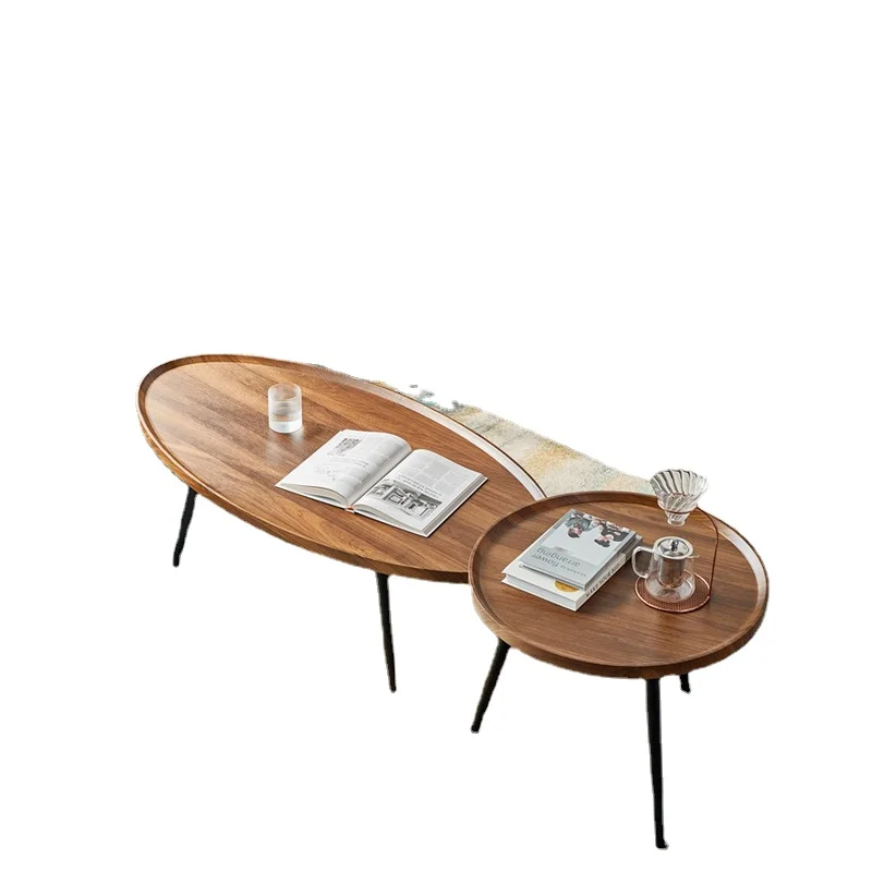 

Скандинавский журнальный столик для маленькой квартиры, простой современный чайный столик для дома, кафе, креативного кабинета, балкона, Ди...