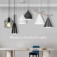 led pendant lights e27 blub 220v adjustable ceiling lamp modern bedroom chandelier dining room pendant lamp iron indoor lighting