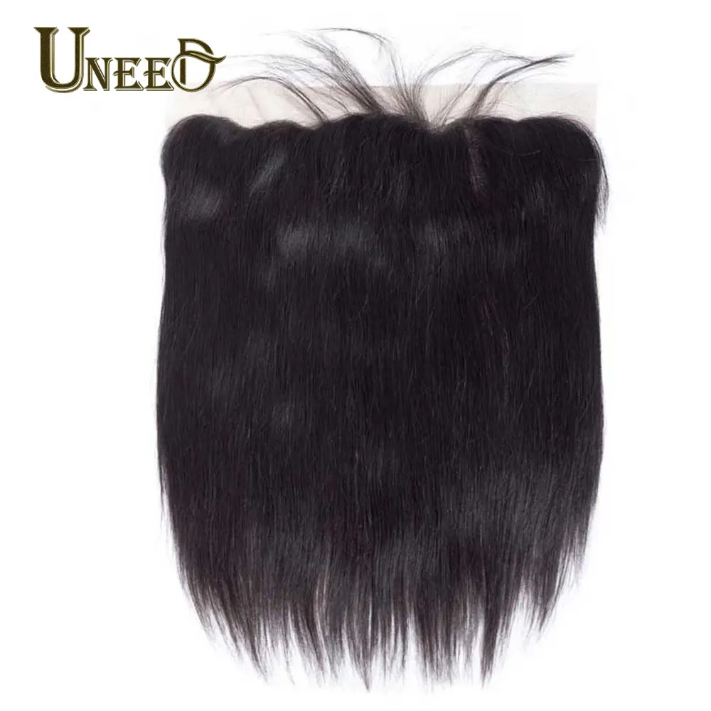 Uneed Hair 13x4 Ear to Ear Lace Frontal Brazilian Straight Frontal Closure Natural Color Human Hair Closure With Baby hair