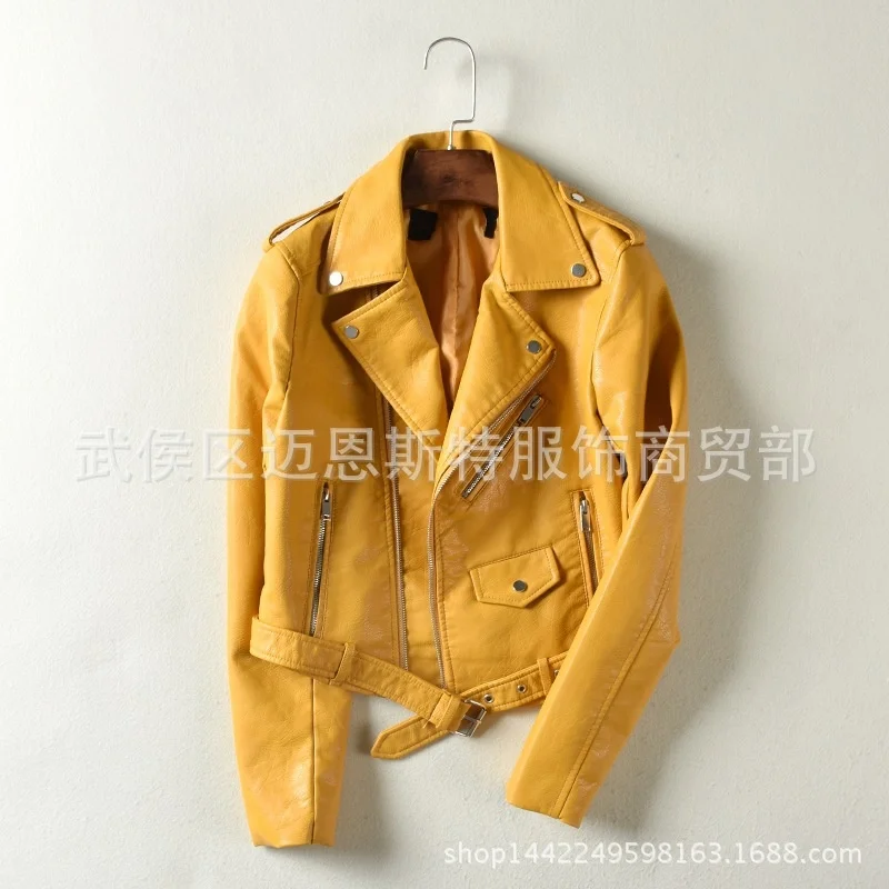 Autumn and winter 2020 new women's leather jacket Korean slim women's leather jacket fashion women's wear enlarge