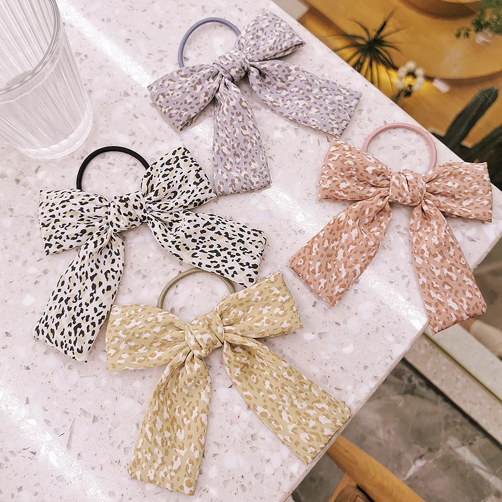 

Fashion Satin Bowknot Elastic Rubber Band Headdress Hairband Cute Princess Hair Ring Girls Children Scrunchies Hair Accessories