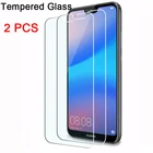 Закаленное стекло для телефона Huawei P6, P7, P8, P9 Lite 2017, 9H HD, прозрачное Защитное стекло для P10 Lite, P9 Plus, 2 шт.