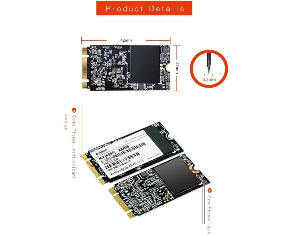 KingSpec M2 SSD 120GB 240GB 500gb 1TB 2TB HDD NGFF SATA Disk SSD m.2 2242 2280 Hard Drive For Computer Laptop m.2 SSD SATA B key