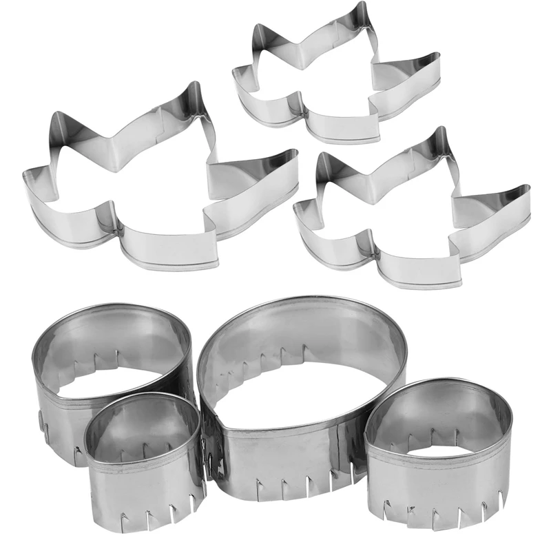

7Pcs Cutters Set Fondant Cutter Pressure Cake Baking Utensil Cake Tool, Rose Flower Leaves & Maple Leaf