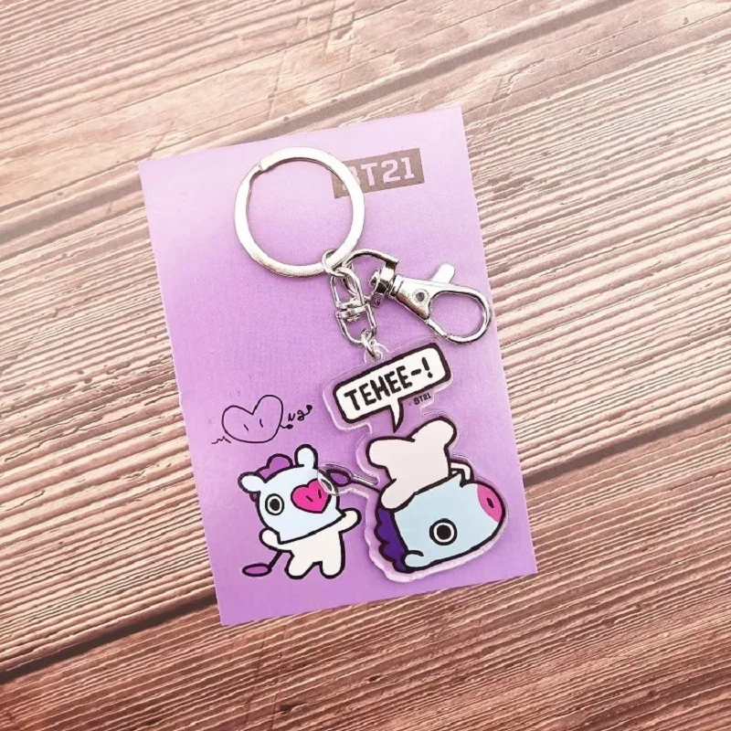 

3 QBTS Bulletproof Youth Group The same keychain pendant cartoon accessories around