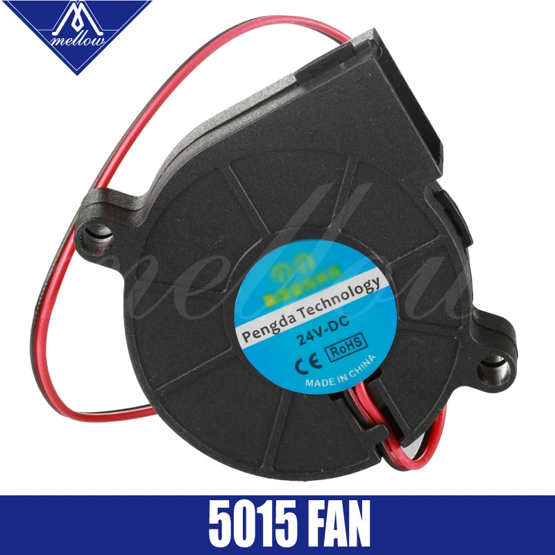 

3D Printer Fan 5015 12V 24V 0.15A Sleeve Bearing Brushless Fan centrifugal for Reprap i3 DC Cooling Fan Turbo fan 5015S