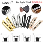 Соединитель адаптера для iWatch 7 41 мм 45 мм, Сменные аксессуары из нержавеющей стали для Apple Watch Band 38 мм 42 мм 40 мм 44 мм 6 5 4