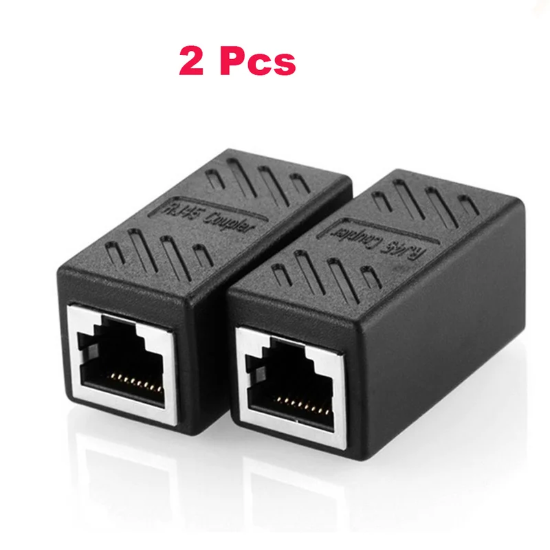 2 Pack RJ45 Coupler ethernet cable coupler LAN connector inline Cat7/Cat6/Cat5e Ethernet Cable Extender Adapter Female to | Компьютеры и