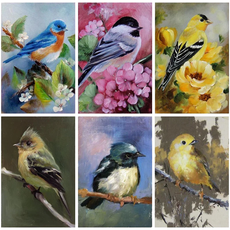 

Kamy Yi Diy 5d Square Diamond Handmade Round Rhinestone Cross Stitch Robin Picture Home Decoration Handmade Gift