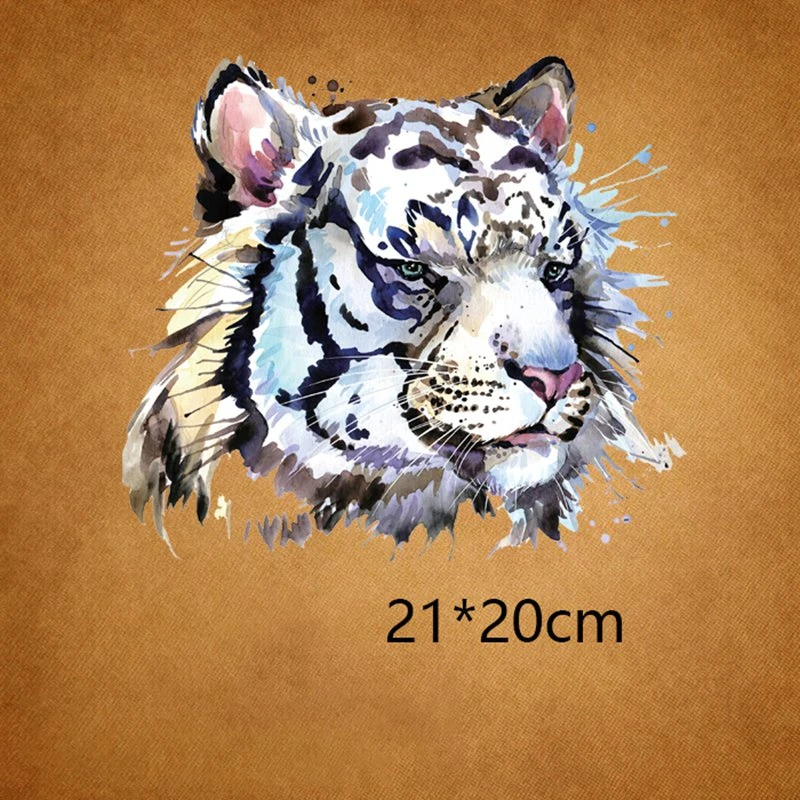 В стиле панк с изображением тигра для переноса утюгом детей животных одежда