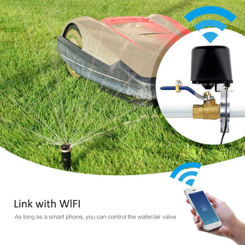Smart Home Tuya WIFI BLE Valve Water/Gas Automation control Work with Alexa Google Assistant Life | Электроника