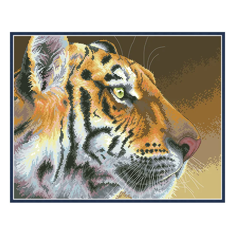 

Тигровый Набор для вышивки крестиком, 11CT 14CT, наборы для рукоделия с вышивкой животных, рукоделие ручной работы, украшения для дома, картины