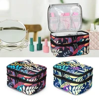 30 bottles nail polish cosmetic essential oil storage bag portable organizer box double layer large capacity accessories holder