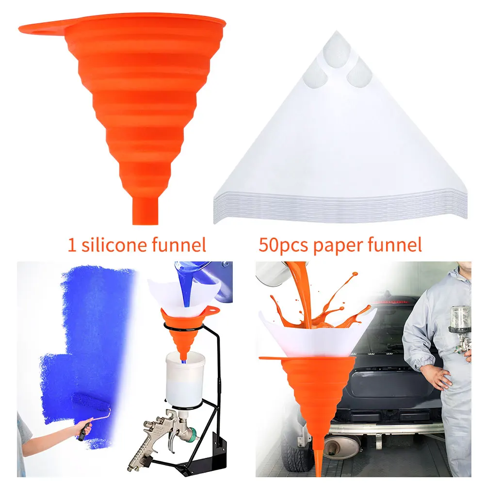 50pcs Silicone Automotive Funnel Paper Primary Case Oil Fill For Touring Road King Dyna Softail Car Accessories | Автомобили и