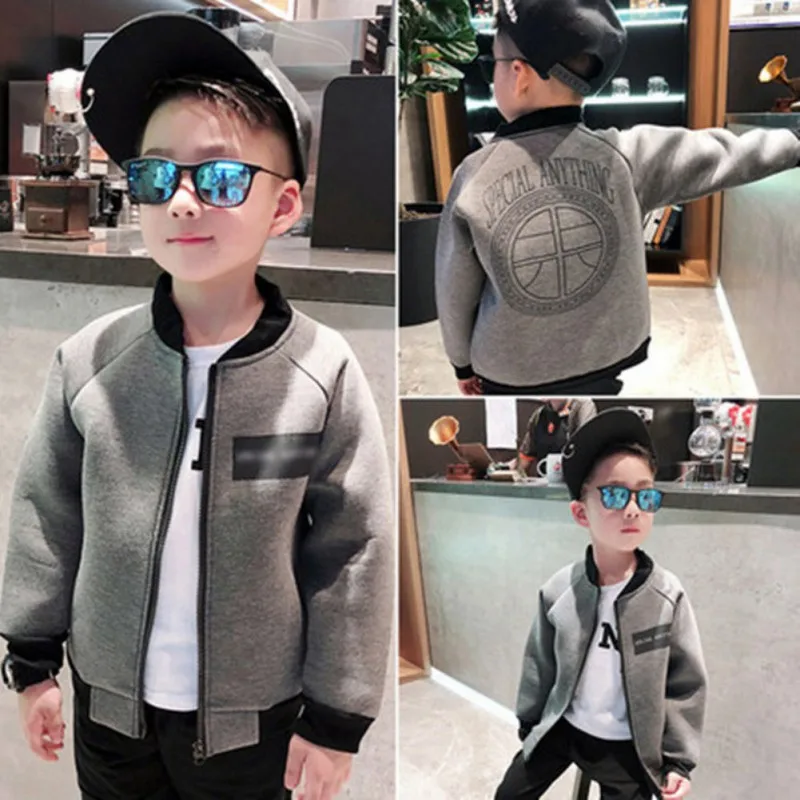 

6Children Boys Clothing Cotton Baby Boys O-Neck Outerwear Letter Print Casual Sweatshirt Kids Jacket Autumn Outfits Tops