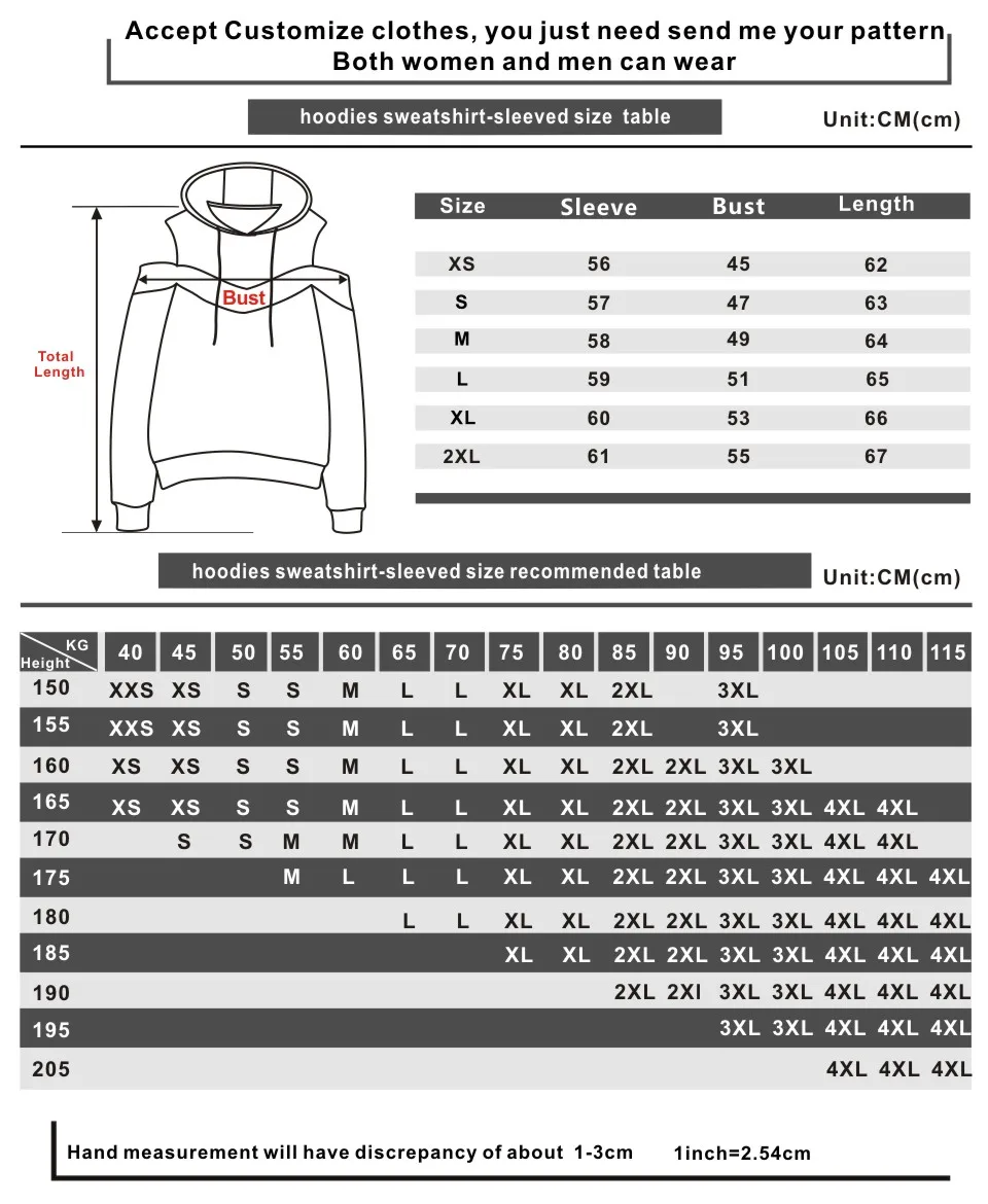 

New Handprint Print Hoodies Women Off Shoulder Sweatshirt Y2K Girl Pullover Harajuku Streetwear Autumn Winter Clothes