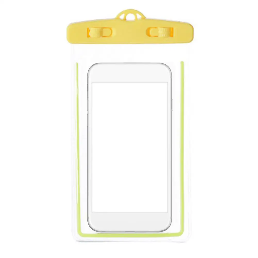 Yellow Color Чехол для мобильного телефона, светящаяся сумка для хранения, водонепроницаемый чехол для телефона, сумка для хранения для наружного кемпинга, подводное движение - Цвет: Yellow Color