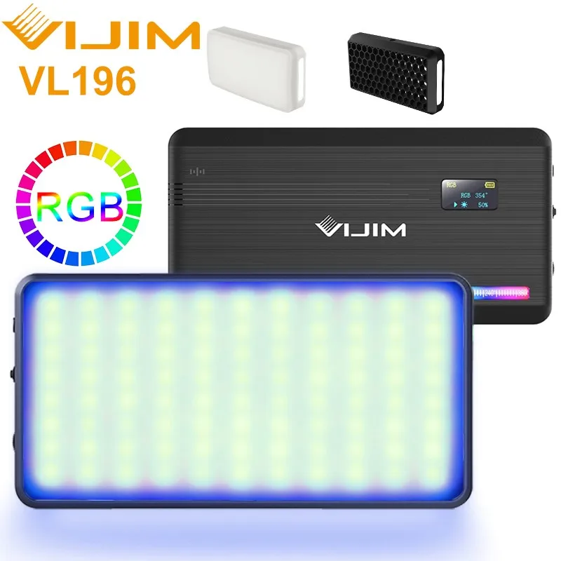 

VIJIM VL196 RGB LED Video Light Pavotube Dimmable Fill Lamp DSLR Smartphone Vlog Photography Studio Kit 2500K 9000K