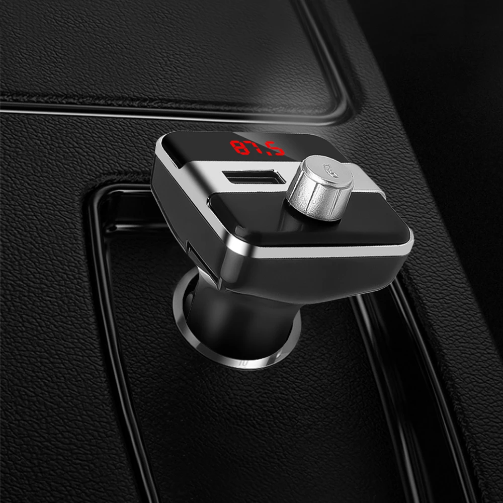 Автомобильный комплект громкой связи с Bluetooth FM трансмиттером двойным USB зарядным