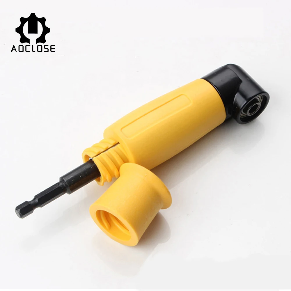 Под прямым углом 90 градусов Расширение для водителя бурения 1/4 с шестигранной