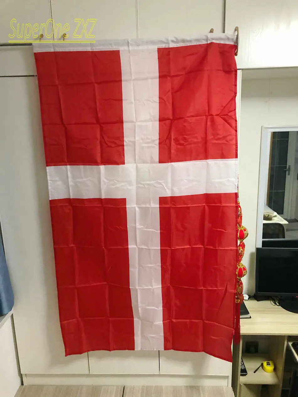 ZXZ Дания флаг 90x150 см DNK DK Danmark Внутреннее и наружное украшение | Дом сад