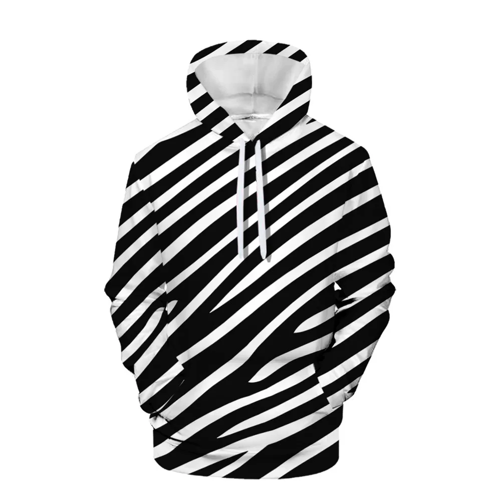 

New Products Creative Markings Peripheral Printing 3D Hooded Drawstring Men's Can Be Customized