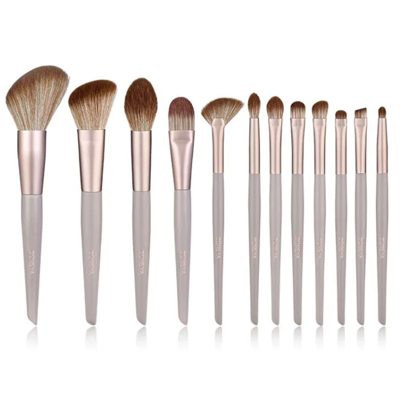 Набор черных кистей для макияжа набор растушевки тона бровей румян 12 шт. |