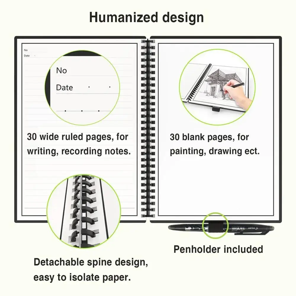 Дропшиппинг умный многоразовый стираемый блокнот бумажная сушилка стереть