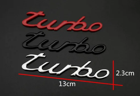 

3D Metal Auto Body Decal Sticker Personalized Modified Car Sticker Turbocharged TURBO Car Accessories
