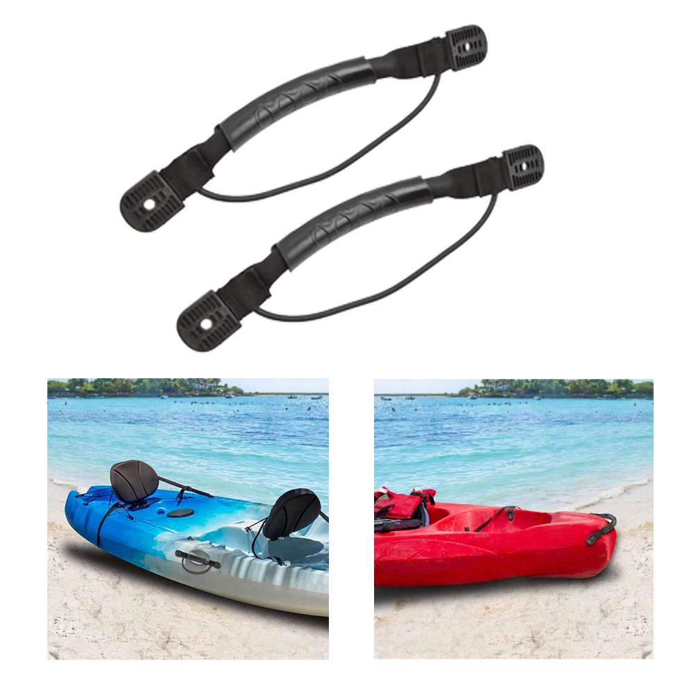 

Kayak Deck Fishing Boat Rod Holders Cap Cover Canoe Boat Side Mount Carry Handles Hardwares For Kayak Canoe Black 4PCS