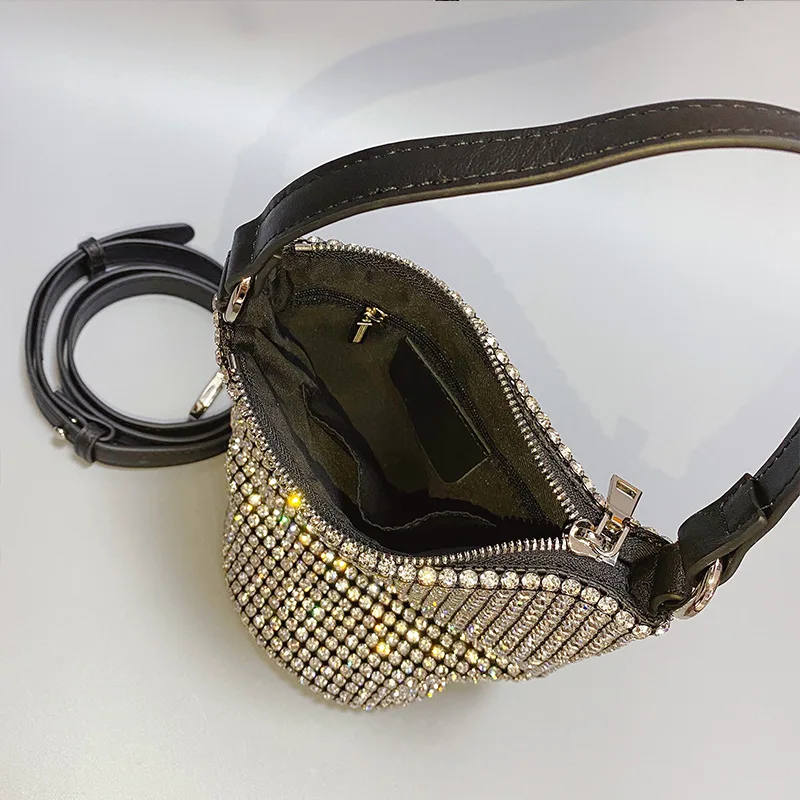 

Luxury Designer Brand Fashion Women Rhinestone Biling Flashing Diamond Single-shoulder Versatile Temperament Handbag