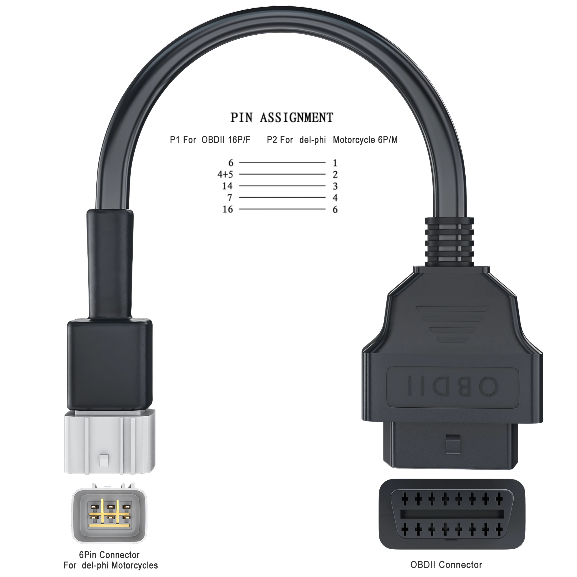 

OBD2 Connector for Motorcycle Motobike For YAMAHA 3pin4pin For HONDA 4Pin For KTM 6pin For DUCATI 4Pin Moto OBD2 Extension cable