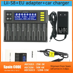liitokala lii pd4 lii s6 lii s8 lii 500 battery charger for 18650 26650 21700 18350 3 7v3 2v1 2v1 5v lithium nimh battery free global shipping