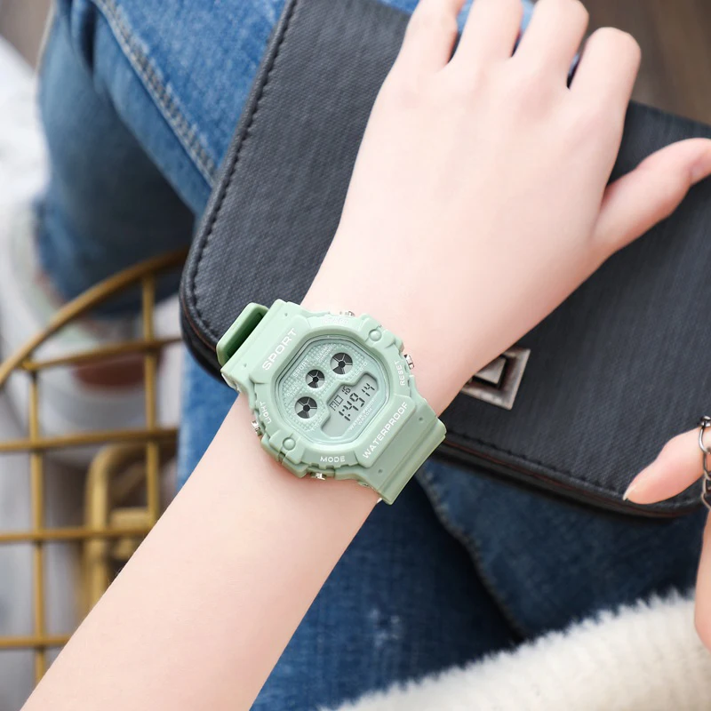 

Fashion Sports Digital watch men women Unisex watch LED Electronic 3Bar waterproof watches mens Ladies reloj hombre