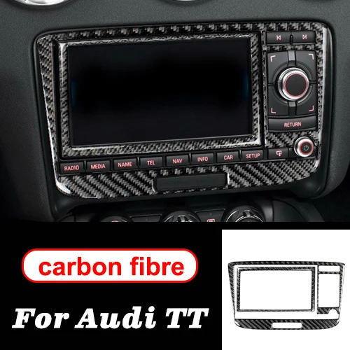 CD Panel A Для Audi TT автомобильные стикеры s8n8j MK123 TTRS центральная консоль из углеродного волокна Воздушная Шестерня панель Выход Рулевое колесо аксессуары для салона автомобиля - Название цвета: CD Panel A
