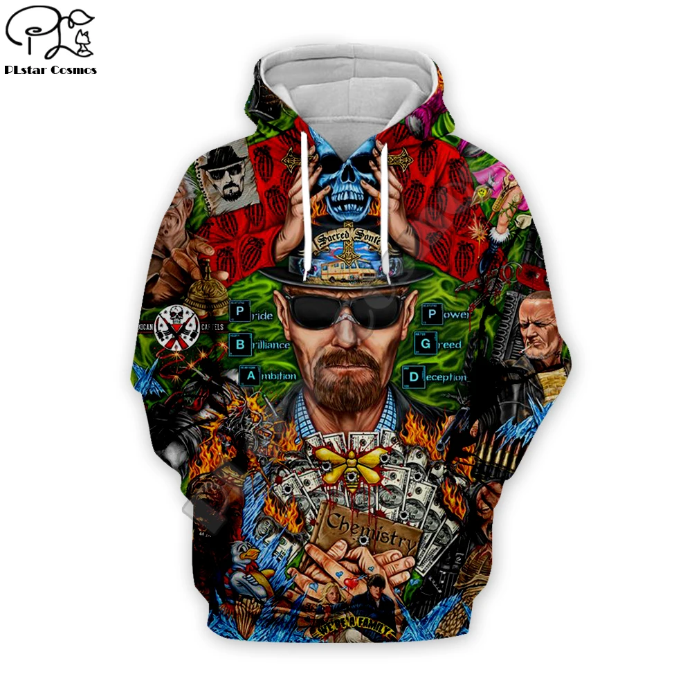 Толстовка Мужская/Женская с 3D принтом во все тяжкие Модный пуловер в стиле