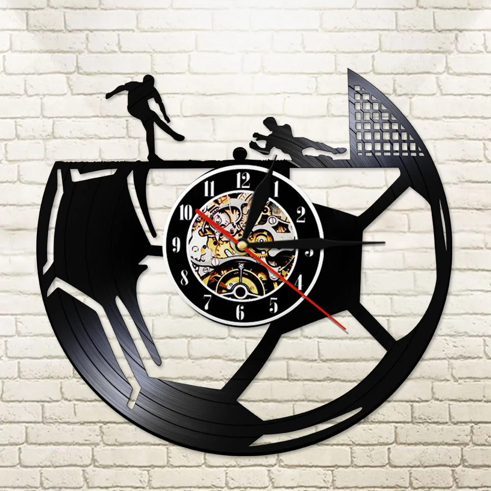 Настенные часы с виниловой пластиной в винтажном стиле для мальчиков украшение