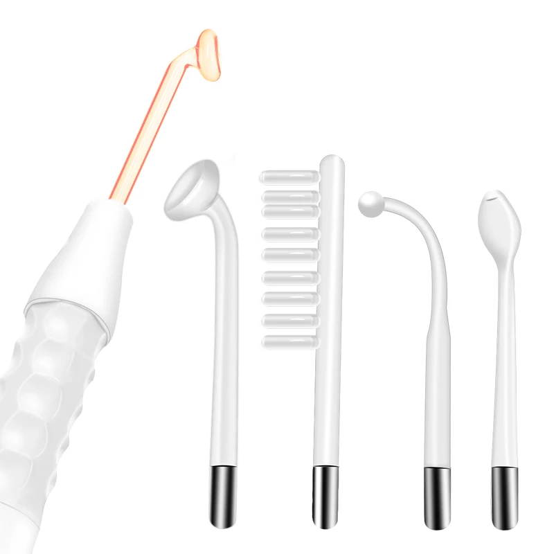 Высокая частота стеклянная трубка ручной аппарат для лица акне подтяжка кожи