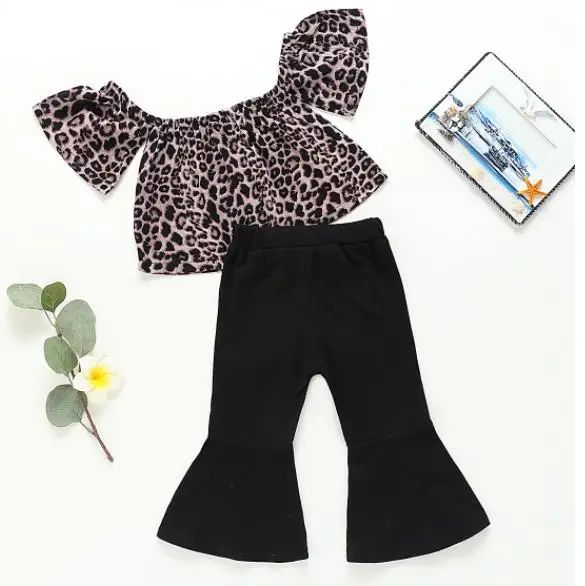 5 компл./лот комплекты одежды для маленьких девочек (рубашка + штаны) одежда с