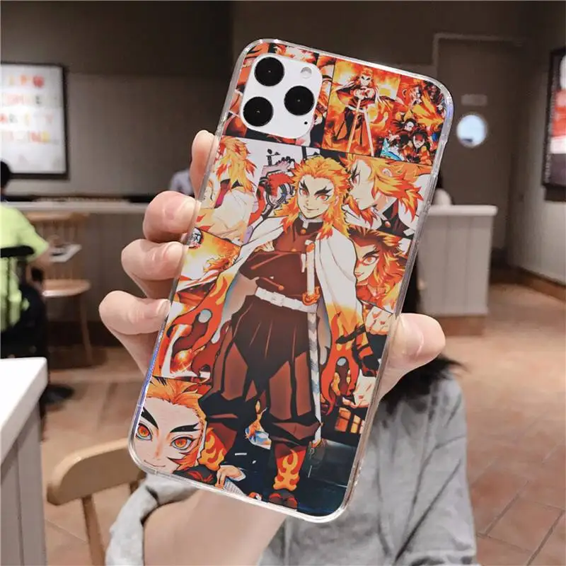 rengoku kyoujurou demon slayer kimetsu no yaiba phone case for iphone 12 pro max 11 pro xs max 8 7 6 6s plus x 5s se 2020 xr free global shipping