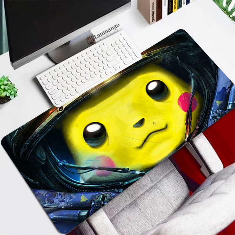 

Cartoon Pokemon Mouse Pad Gamers Decoracion Rubber Locking Edge Mousepad XXL Large PC Accessories Laptop Padmouse Keyboard Mats