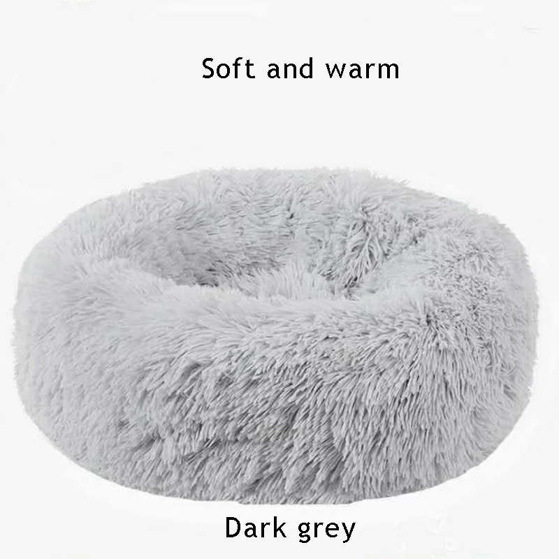Длинные бархатные круглые кровати и диваны округлый матрас для собак кровать