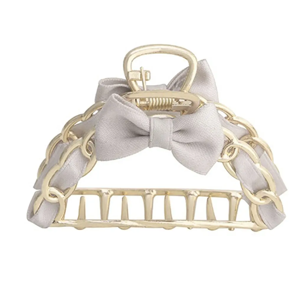 

2020 New Hair Claw Clamp Metal Geometric Hair Clips Korean Fashion Bow Tie Clip Accessories